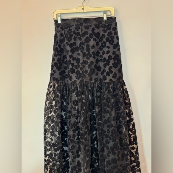 Zara Floral Balloon Skirt – Sheer & Suede Details, Size M - Picture 13 of 16